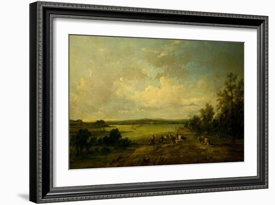 Morning, Pen Pole Point, Bristol Channel (Oil on Canvas)-Alfred Vickers-Framed Giclee Print