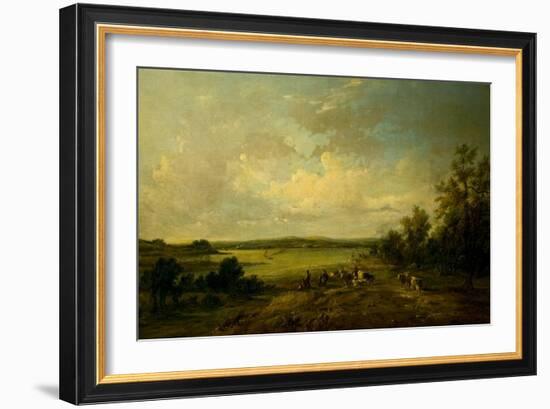 Morning, Pen Pole Point, Bristol Channel (Oil on Canvas)-Alfred Vickers-Framed Giclee Print