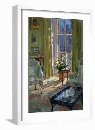 Morning Room with Orchid (Oil on Canvas)-Susan Ryder-Framed Giclee Print