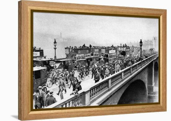 Morning 'Rush Hour, London Bridge, London, 1926-1927-McLeish and Paterson-Framed Premier Image Canvas