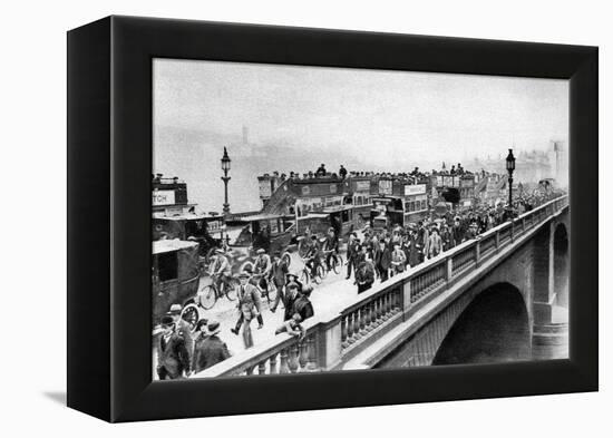Morning 'Rush Hour, London Bridge, London, 1926-1927-McLeish and Paterson-Framed Premier Image Canvas