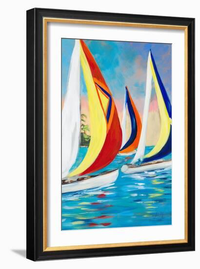 Morning Sails Vertical II-Julie DeRice-Framed Art Print