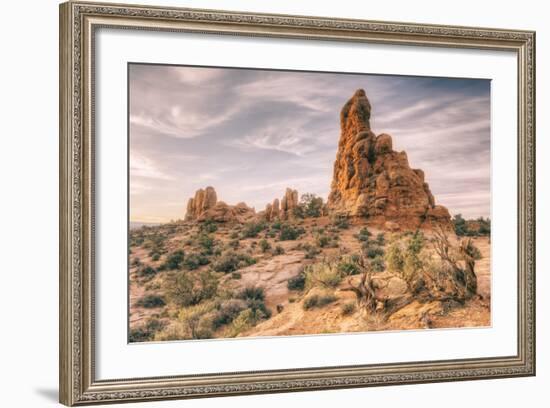 Morning Sandstone Landscape, Arches Utah-Vincent James-Framed Photographic Print