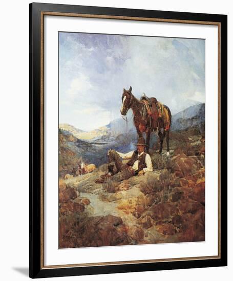 Morning Shower-Frank Tenney Johnson-Framed Art Print