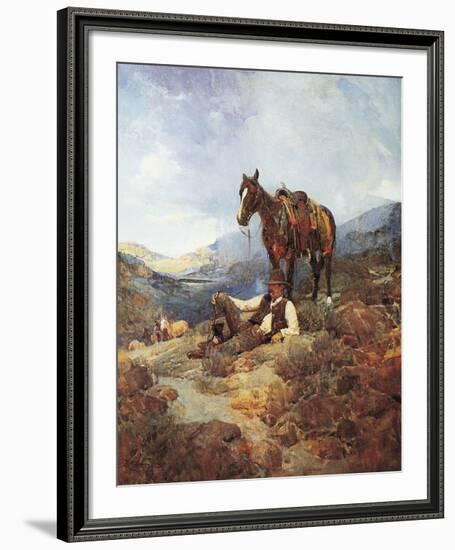 Morning Shower-Frank Tenney Johnson-Framed Art Print