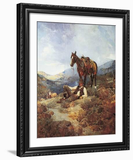 Morning Shower-Frank Tenney Johnson-Framed Art Print