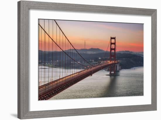 Morning Sky and South Tower, Golden Gate Bridge-null-Framed Photographic Print