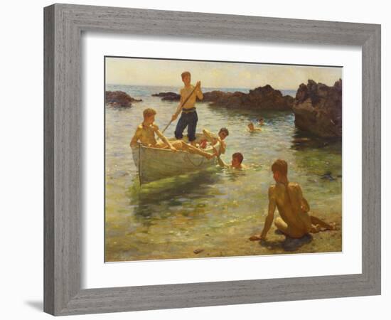 Morning Splendour, 1922-Henry Scott Tuke-Framed Giclee Print