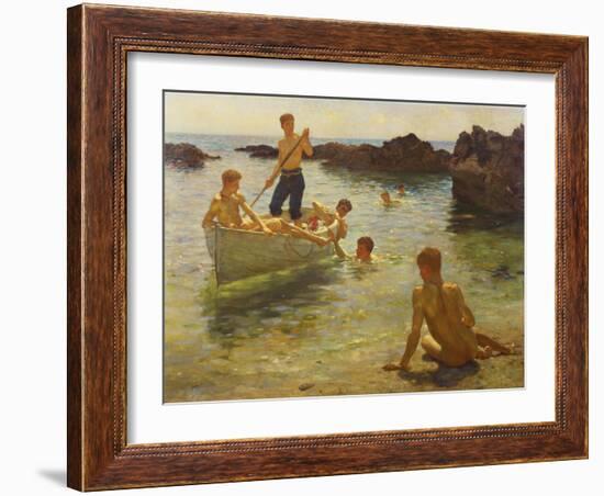 Morning Splendour, 1922-Henry Scott Tuke-Framed Giclee Print