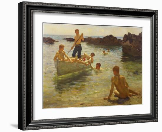 Morning Splendour, 1922-Henry Scott Tuke-Framed Giclee Print