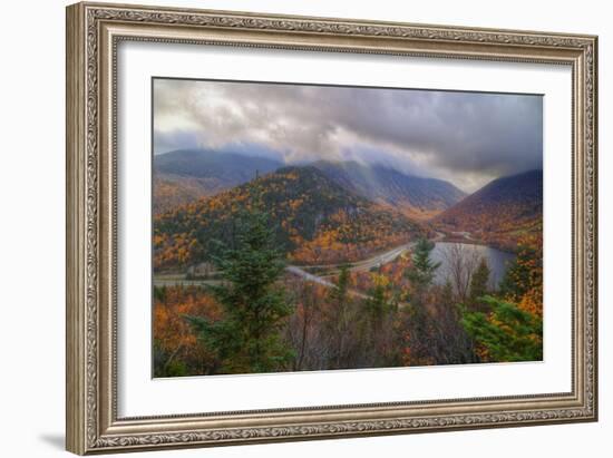 Morning Storm at Echo Lake in Autumn, New Hampshire-Vincent James-Framed Photographic Print