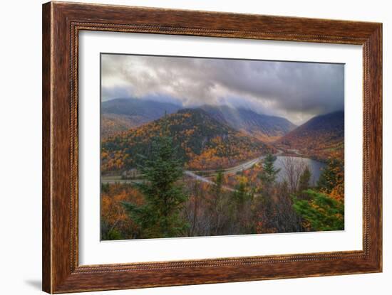 Morning Storm at Echo Lake in Autumn, New Hampshire-Vincent James-Framed Photographic Print