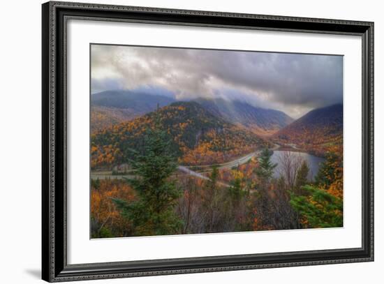 Morning Storm at Echo Lake in Autumn, New Hampshire-Vincent James-Framed Photographic Print