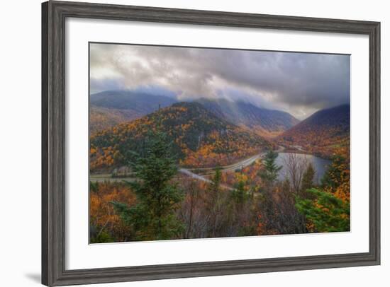 Morning Storm at Echo Lake in Autumn, New Hampshire-Vincent James-Framed Photographic Print