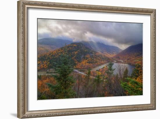 Morning Storm at Echo Lake in Autumn, New Hampshire-Vincent James-Framed Photographic Print