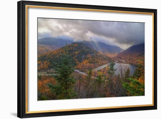 Morning Storm at Echo Lake in Autumn, New Hampshire-Vincent James-Framed Photographic Print