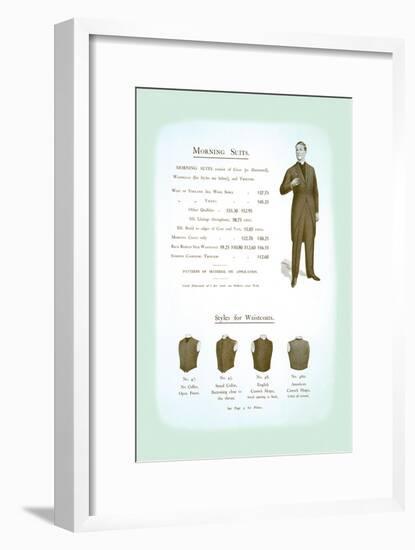 Morning Suits with Waistcoats-null-Framed Art Print