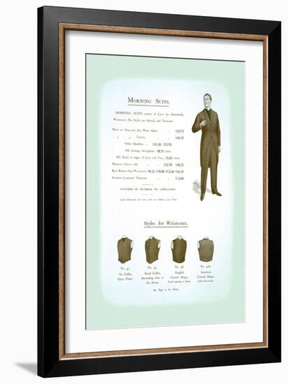 Morning Suits with Waistcoats-null-Framed Art Print