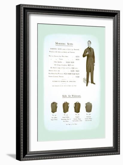 Morning Suits with Waistcoats-null-Framed Art Print