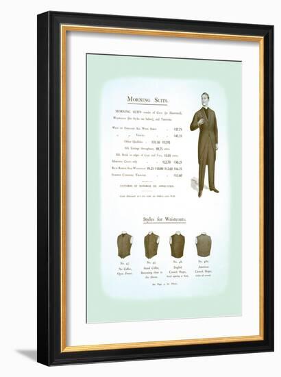 Morning Suits with Waistcoats-null-Framed Art Print