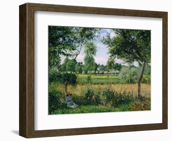 Morning, Sunlight Effect, Eragny, 1899-Camille Pissarro-Framed Giclee Print