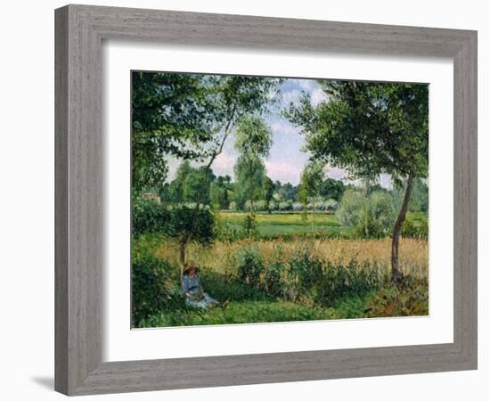 Morning, Sunlight Effect, Eragny, 1899-Camille Pissarro-Framed Giclee Print