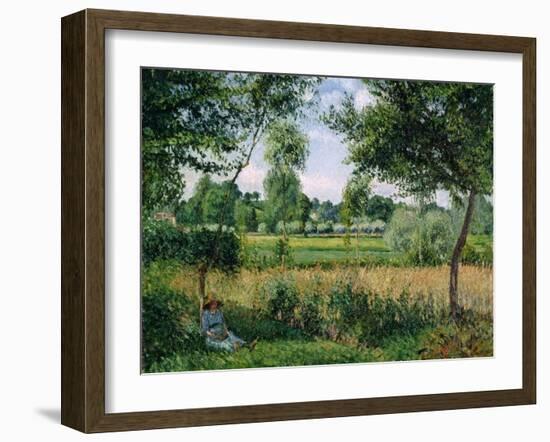 Morning, Sunlight Effect, Eragny, 1899-Camille Pissarro-Framed Giclee Print