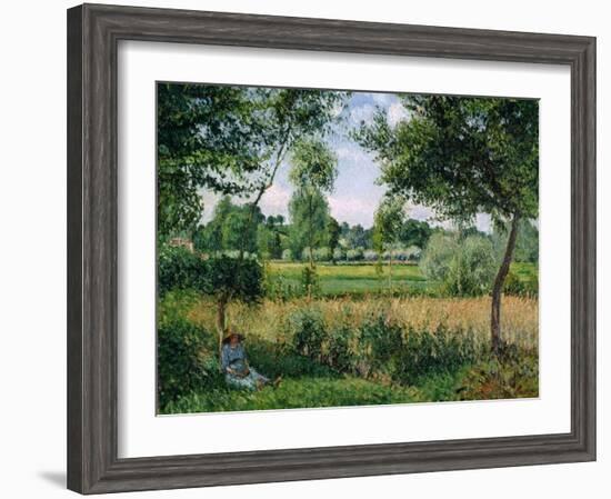 Morning Sunlight Effect, Eragny, 1899-Camille Pissarro-Framed Premium Giclee Print