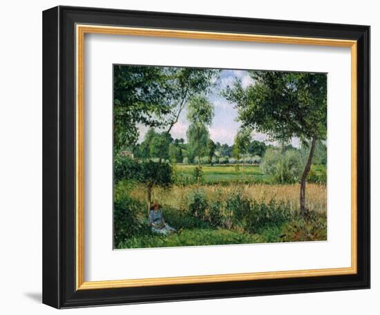 Morning Sunlight Effect, Eragny, 1899-Camille Pissarro-Framed Giclee Print