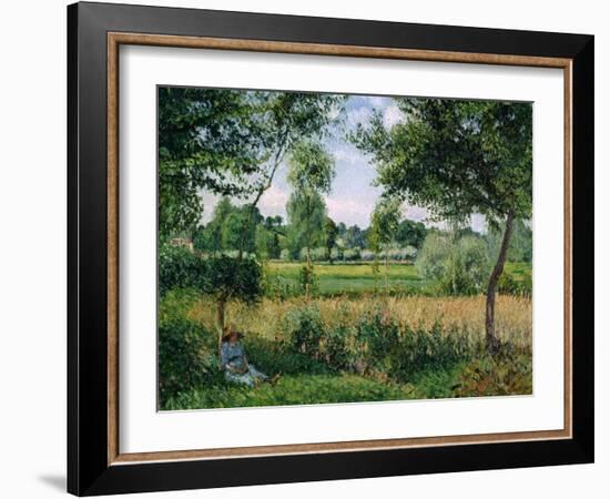 Morning Sunlight Effect, Eragny, 1899-Camille Pissarro-Framed Giclee Print