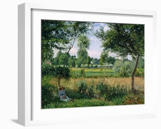 Morning Sunlight Effect, Eragny, 1899-Camille Pissarro-Framed Giclee Print