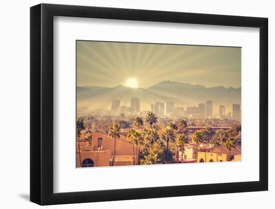 Morning Sunrise over Phoenix, Arizona, USA-BCFC-Framed Photographic Print