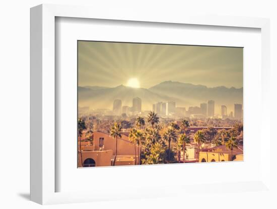 Morning Sunrise over Phoenix, Arizona, USA-BCFC-Framed Photographic Print