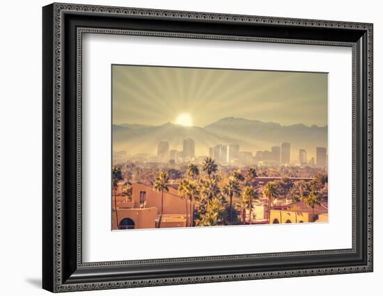 Morning Sunrise over Phoenix, Arizona, USA-BCFC-Framed Photographic Print