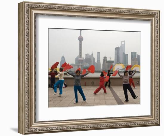 Morning Tai Chi, Shanghai, China, Asia-Michael DeFreitas-Framed Photographic Print