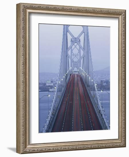 Morning Traffic on Oakland Bay Bridge, San Francisco, California, USA-Walter Bibikow-Framed Photographic Print