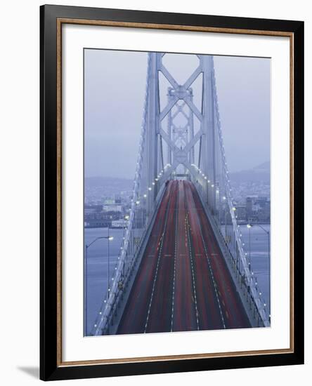 Morning Traffic on Oakland Bay Bridge, San Francisco, California, USA-Walter Bibikow-Framed Photographic Print