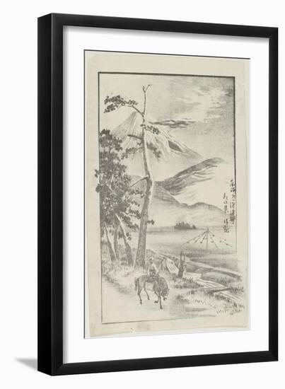 Morning View of the Numazu Station on Tokaido Road-Kobayashi Kiyochika-Framed Giclee Print