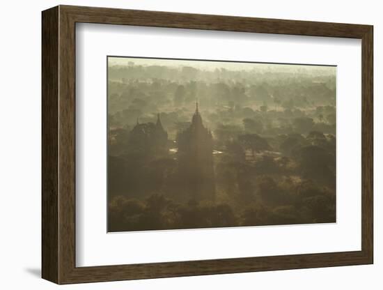 Morning view of the temples of Bagan, Myanmar.-Michele Niles-Framed Photographic Print