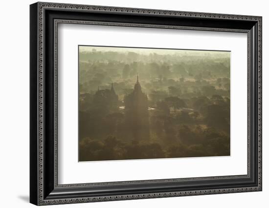 Morning view of the temples of Bagan, Myanmar.-Michele Niles-Framed Photographic Print