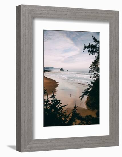 Morning Walk at Cannon Beach, Peaceful Oregon Coast-Vincent James-Framed Photographic Print