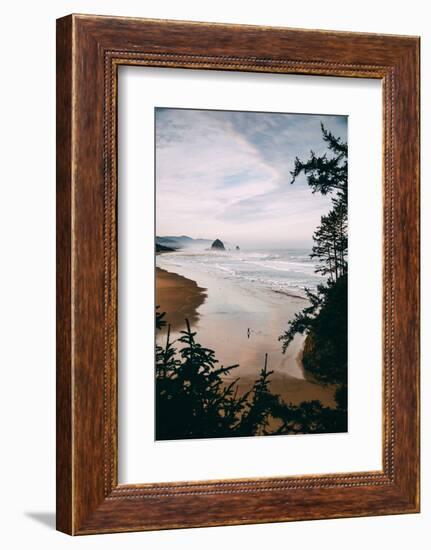 Morning Walk at Cannon Beach, Peaceful Oregon Coast-Vincent James-Framed Photographic Print