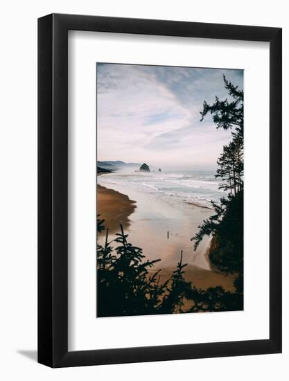 Morning Walk at Cannon Beach, Peaceful Oregon Coast-Vincent James-Framed Photographic Print