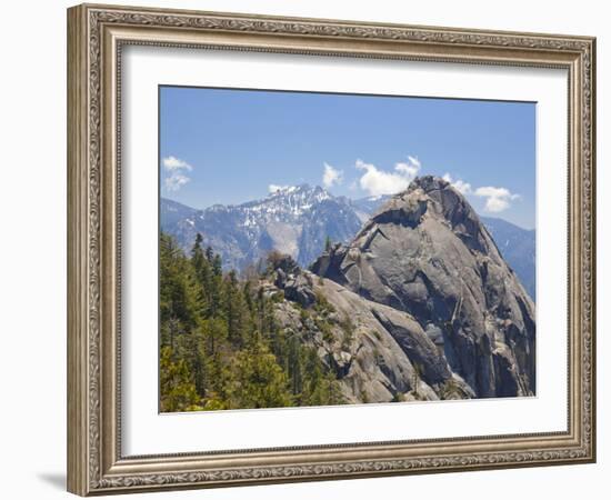 Moro Rock and the High Mountains of the Sierra Nevada, Sequoia National Park, California, USA-Neale Clarke-Framed Photographic Print