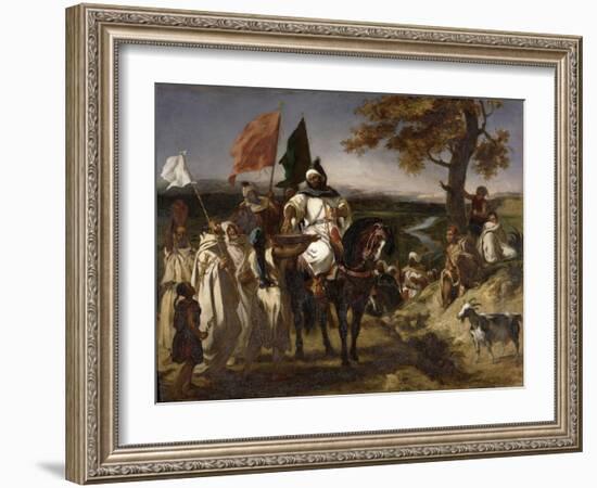 Moroccan Caid, 1837-Eugene Delacroix-Framed Giclee Print