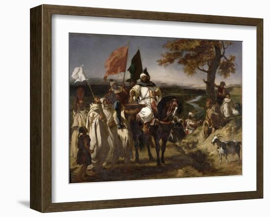 Moroccan Caid, 1837-Eugene Delacroix-Framed Giclee Print