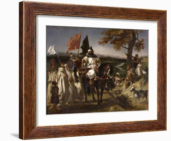 Moroccan Caid, 1837-Eugene Delacroix-Framed Giclee Print