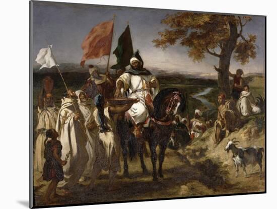 Moroccan Caid, 1837-Eugene Delacroix-Mounted Giclee Print