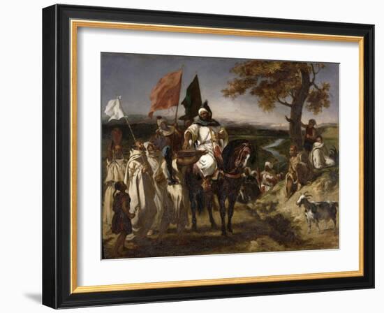 Moroccan Caid, 1837-Eugene Delacroix-Framed Giclee Print