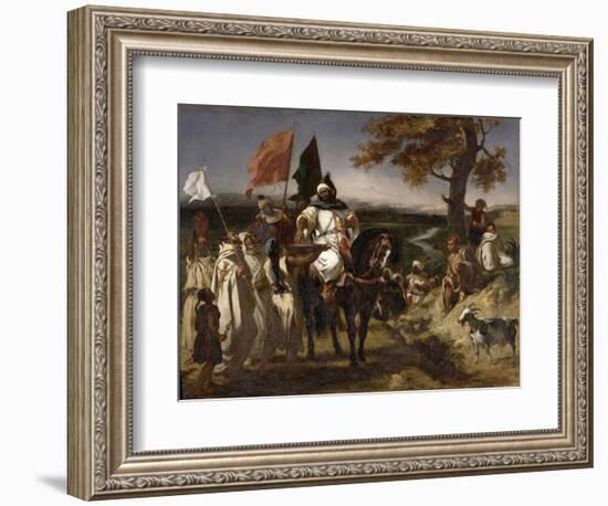 Moroccan Caid, 1837-Eugene Delacroix-Framed Giclee Print